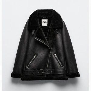 NWT Zara Double Faced Leather Jacket